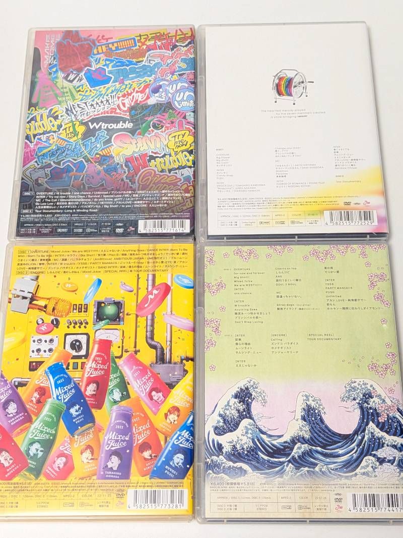 WEST. 通常盤 ライブDVD 4点セット 2020 Wtrouble / 2021 rainboW