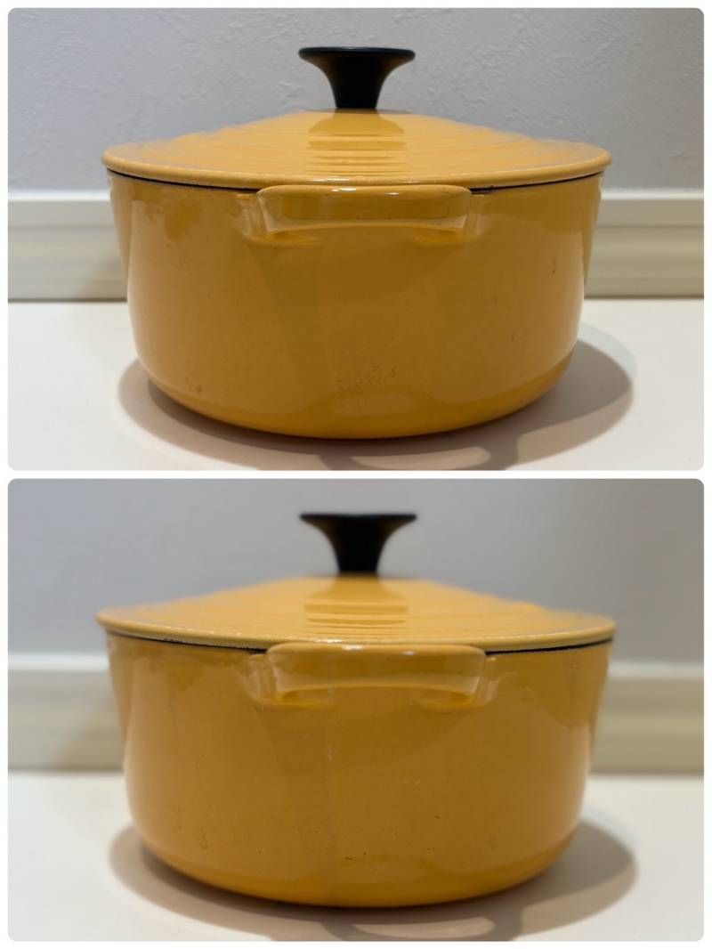 LE CREUSET ルクルーゼ ココットロンド サフランイエロー 18cm 両手鍋