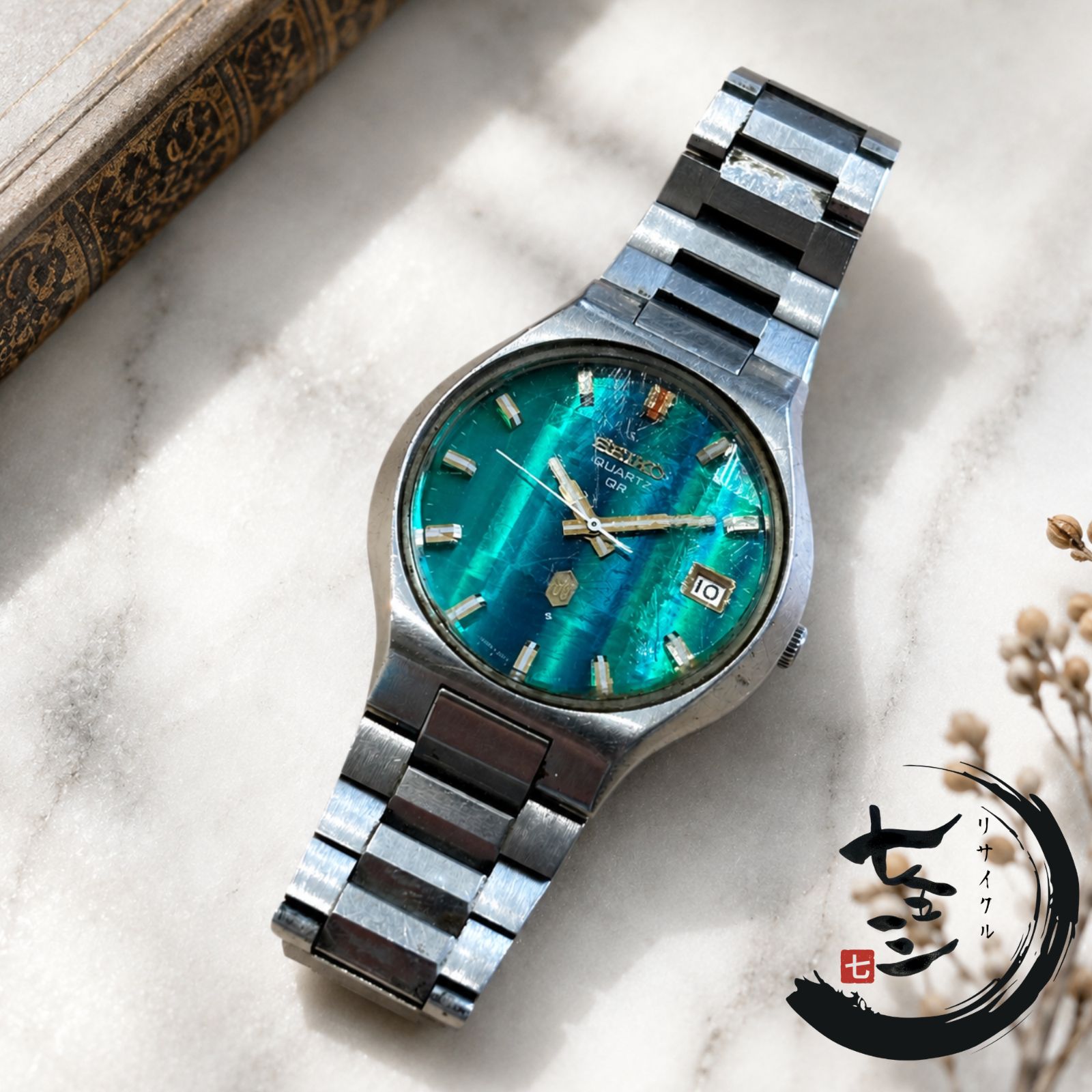 1973年製 SEIKO セイコー 3862-8000 クォーツ 腕時計 グリーン文字盤