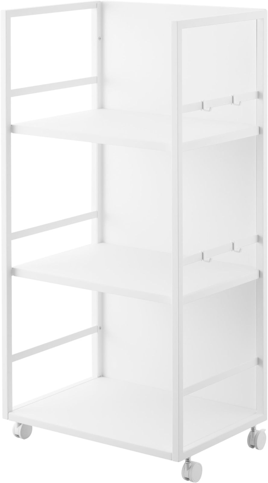 山崎実業(Yamazaki) 目隠し ワゴン L ホワイト W42×D32×H84.5cm(キャスター含む) タワー tower 隠す収納 収納ワゴン キャスター付き 1419