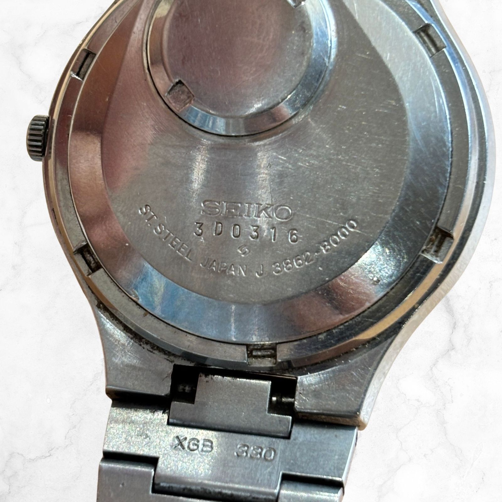 1973年製 SEIKO セイコー 3862-8000 クォーツ 腕時計 グリーン文字盤 