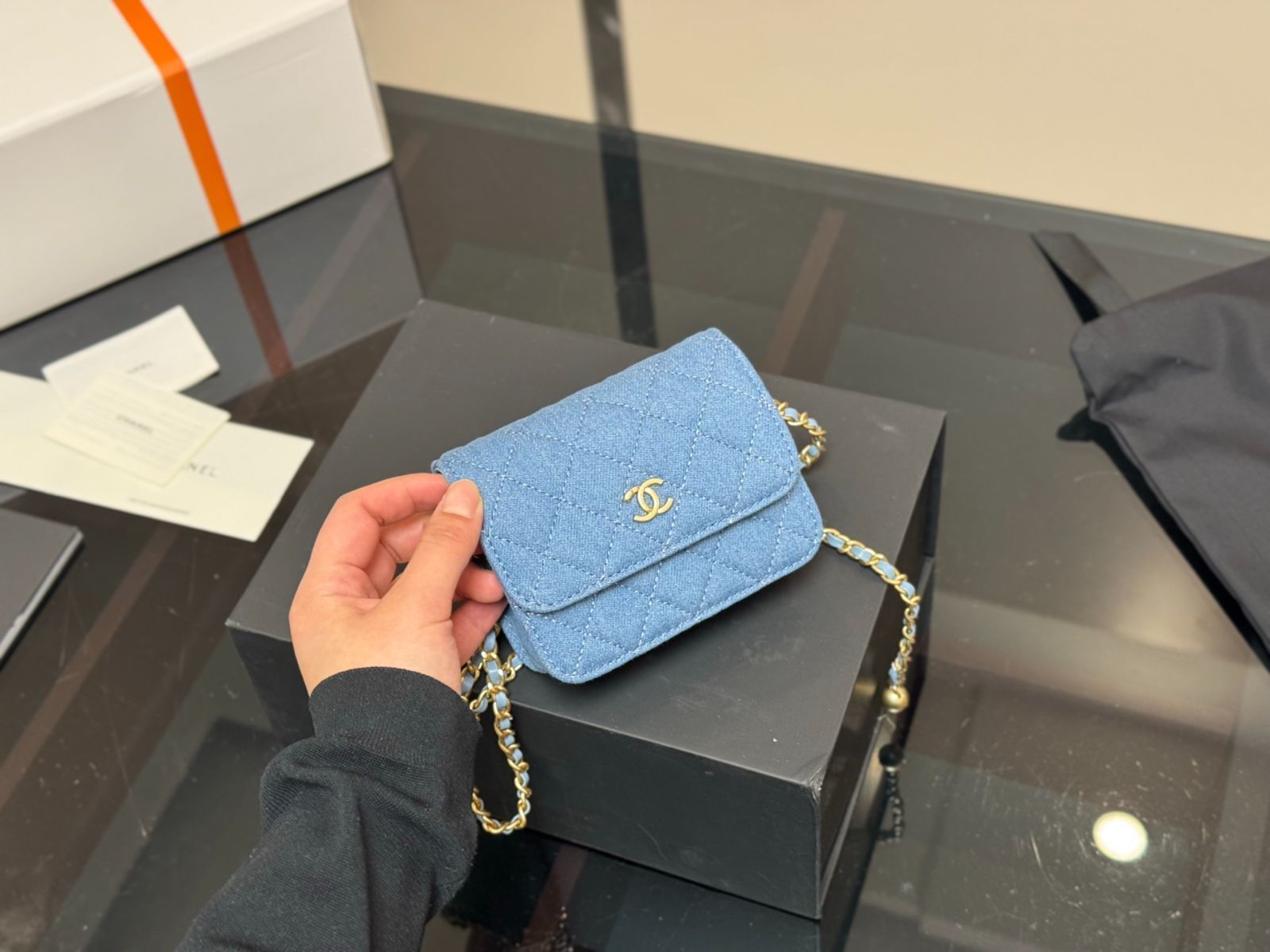 【今日特価】Chanel Mini Denim WOC シャネル ミニ デニム ウォック-WTO輸入3