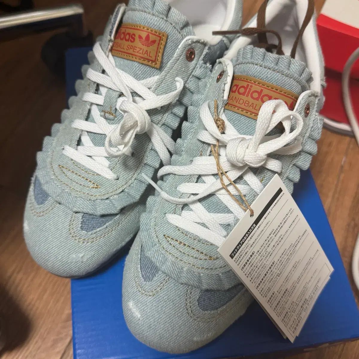アディダス x atmos 핑크 ハンドボール スペツィアル ロー プロ デニム ブルー 235