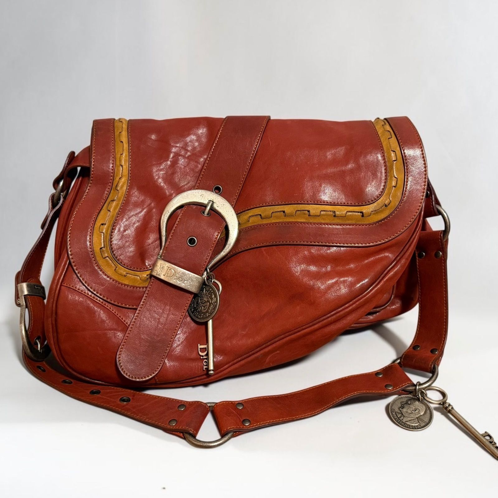 美品】Christian Dior ディオール ガウチョ ガリアーノ期 ショルダー 