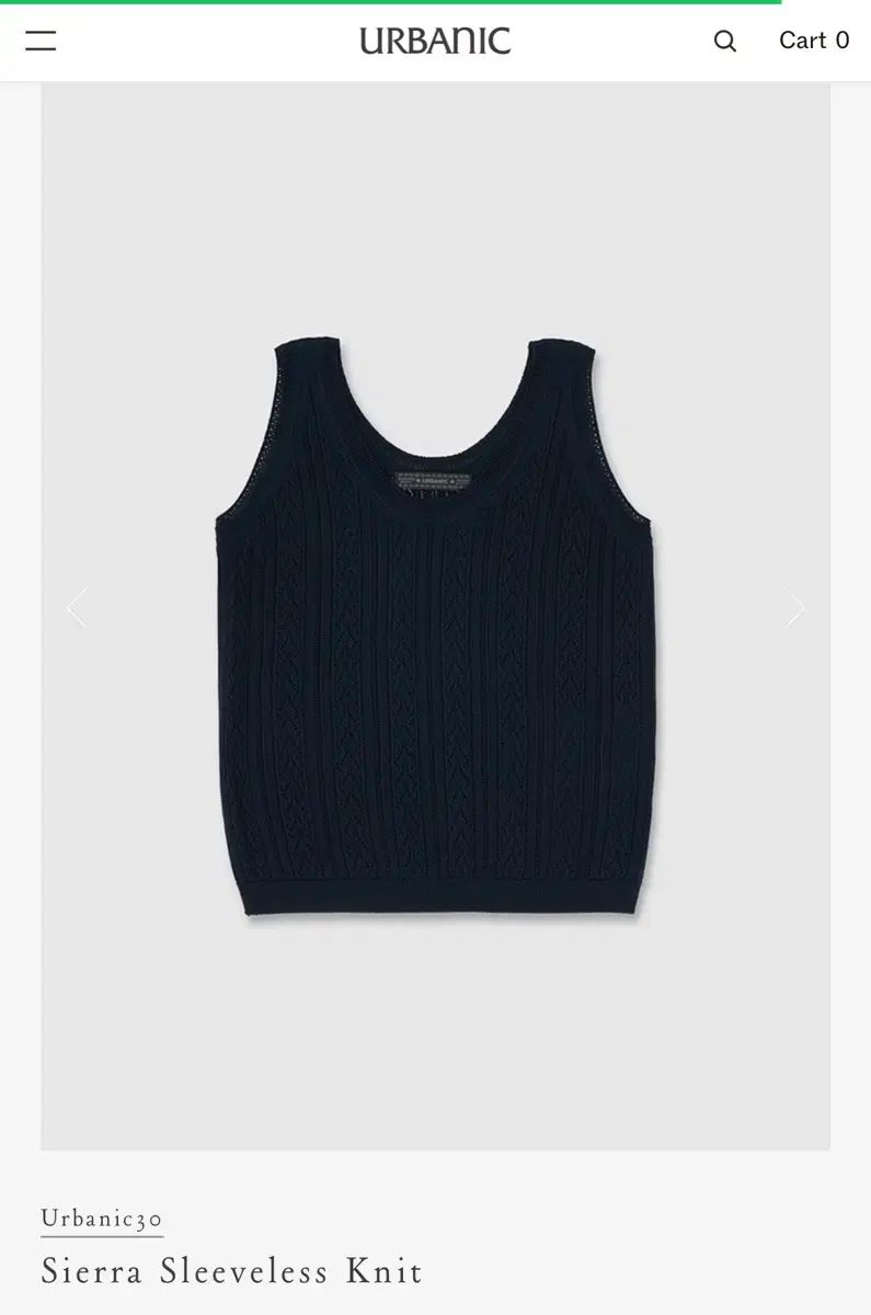 Urbanic30 アーバニック30 シエラ スリーブレス ニット