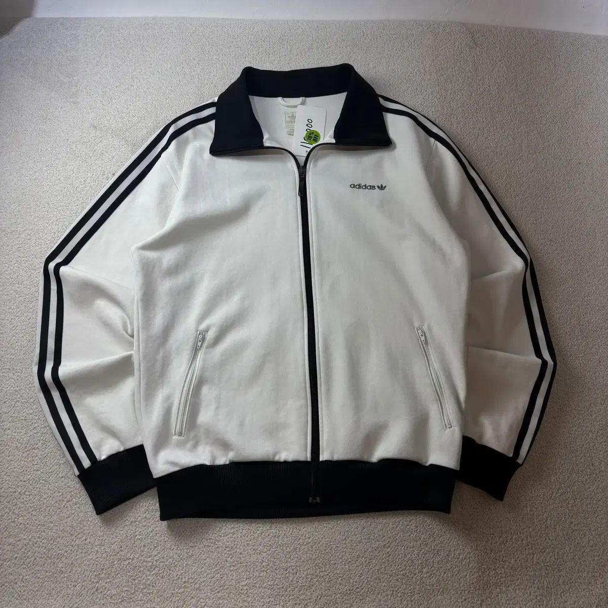 100 アディダス 00s OG BECKENBAUER(ベッケンバウアー) 必須アイテム 白黒 トラックジャージ ジャージ