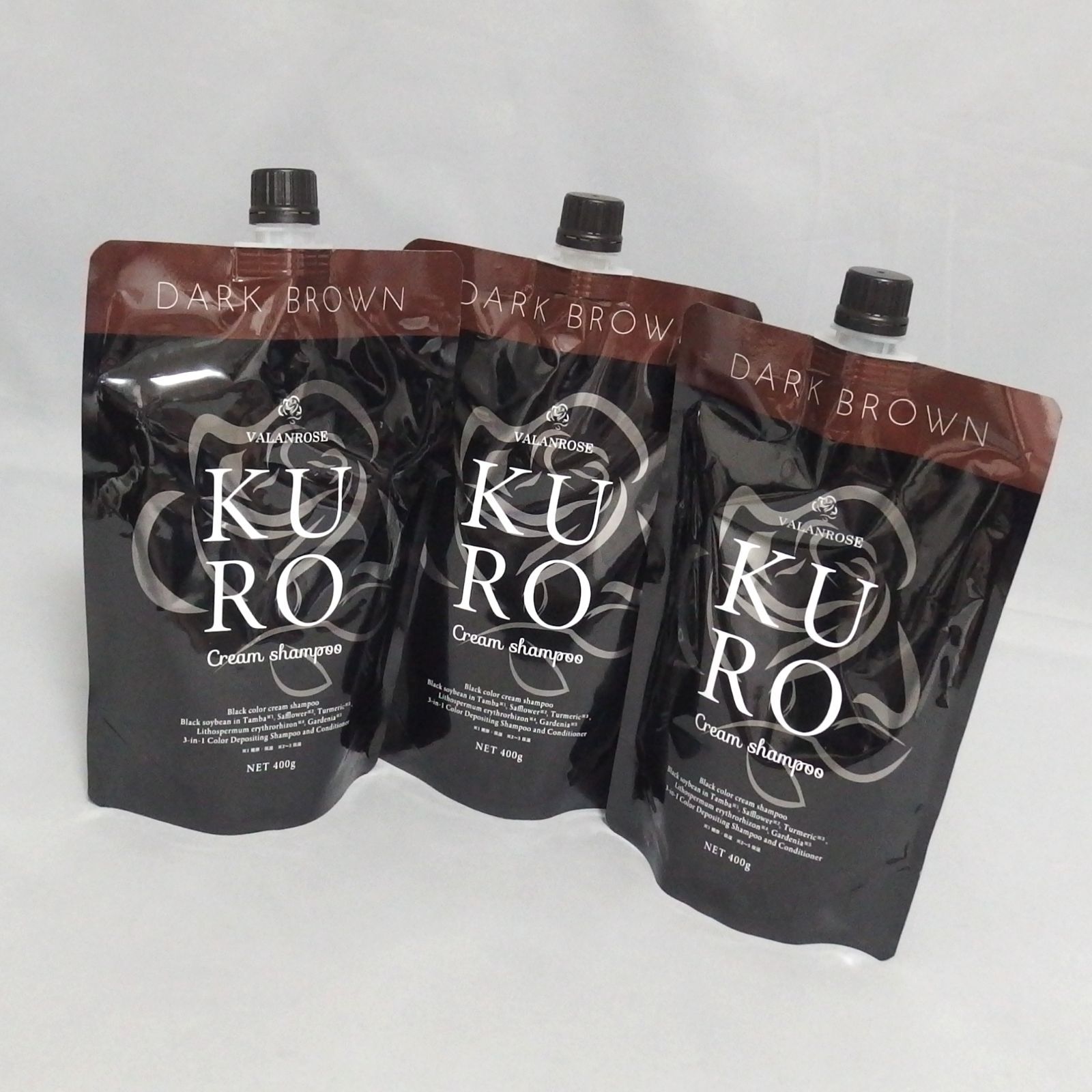 未開封☆B.VALANCE VALANROSE KURO Cream shampoo ダークブラウン 400g