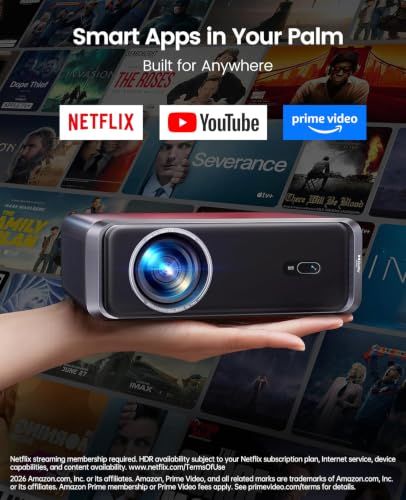 msプロジェクター 4k【Netflix&20WDoIby対応】1000ASNI高輝度【自動