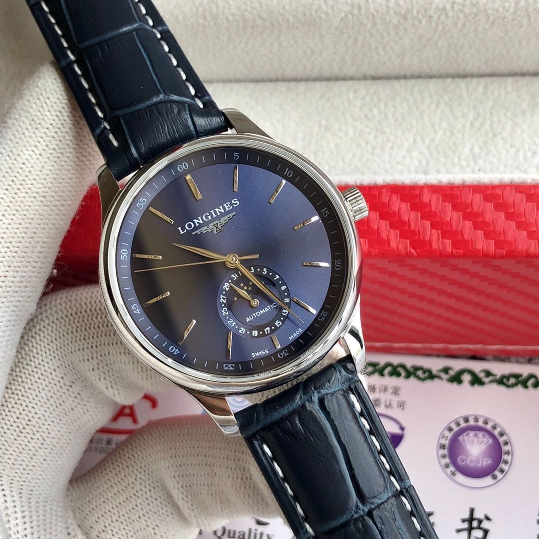 【今日特価】Longines ロンジン 月相機能付き 男性用腕時計 【全新アップグレード クラシックな逸品】