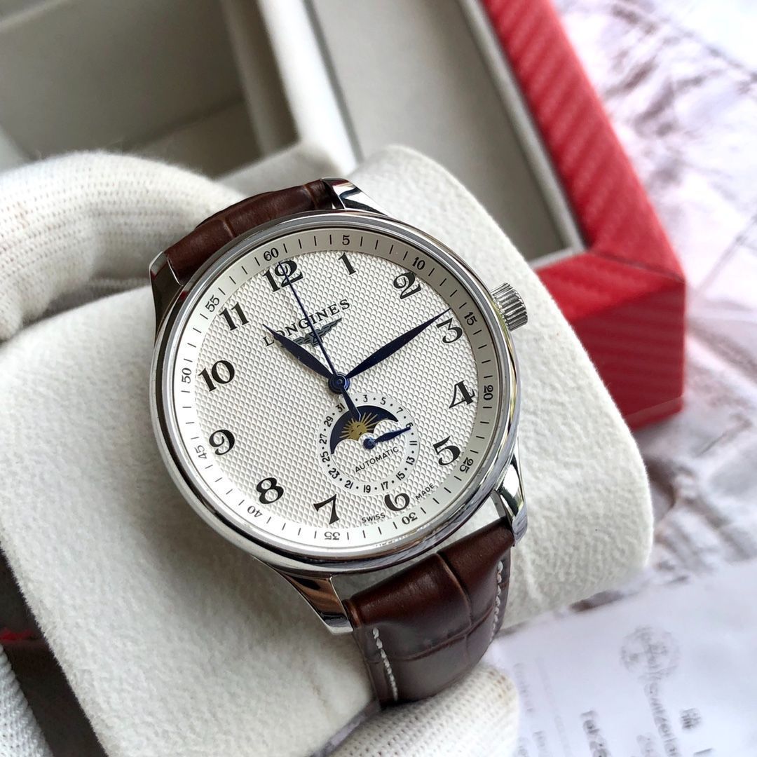 【今日特価】Longines ロンジン 月相機能付き 男性用腕時計 【全新アップグレード クラシックな逸品】