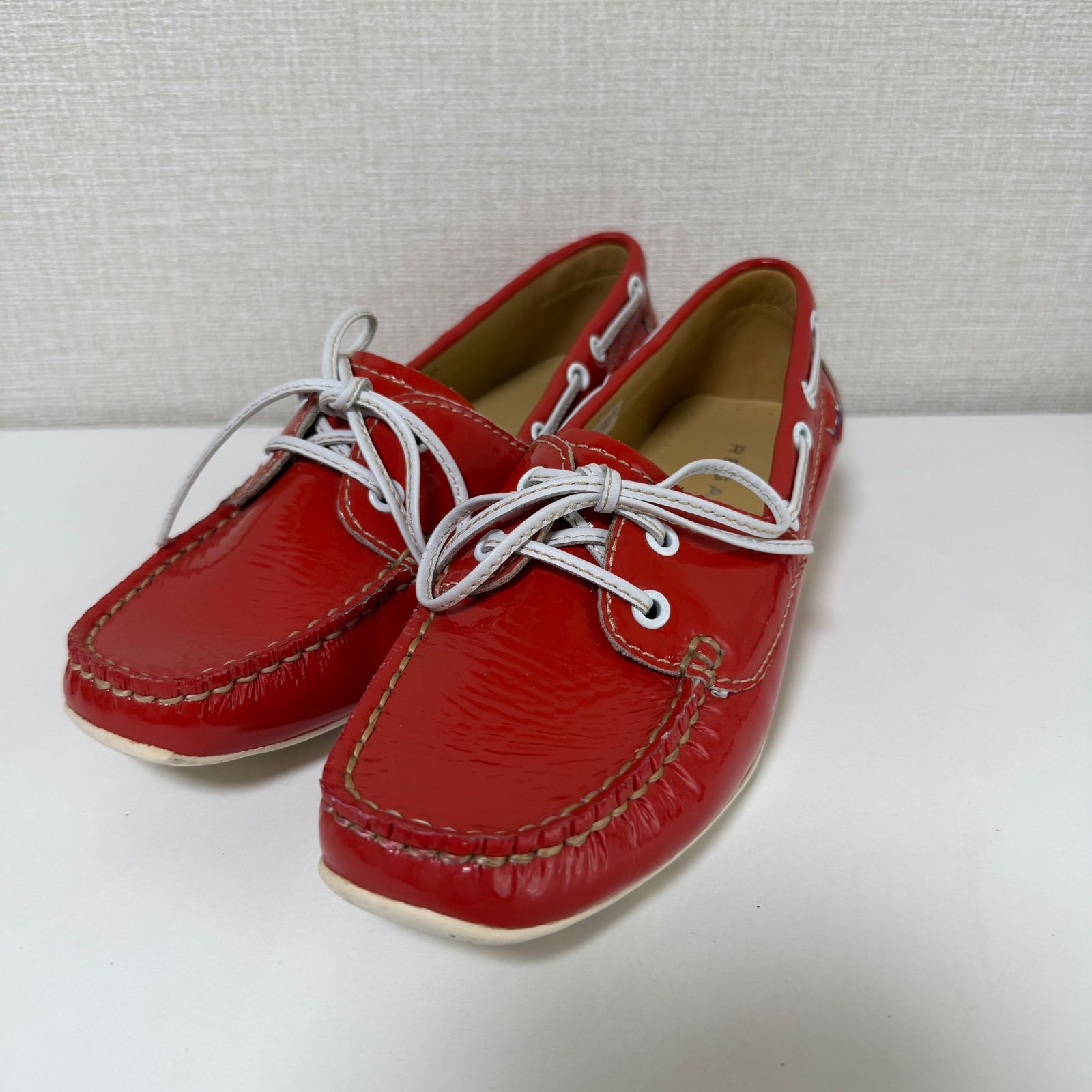 REGAL リーガル デッキシューズ 23cm 赤 エナメル NC3L - メルカリ