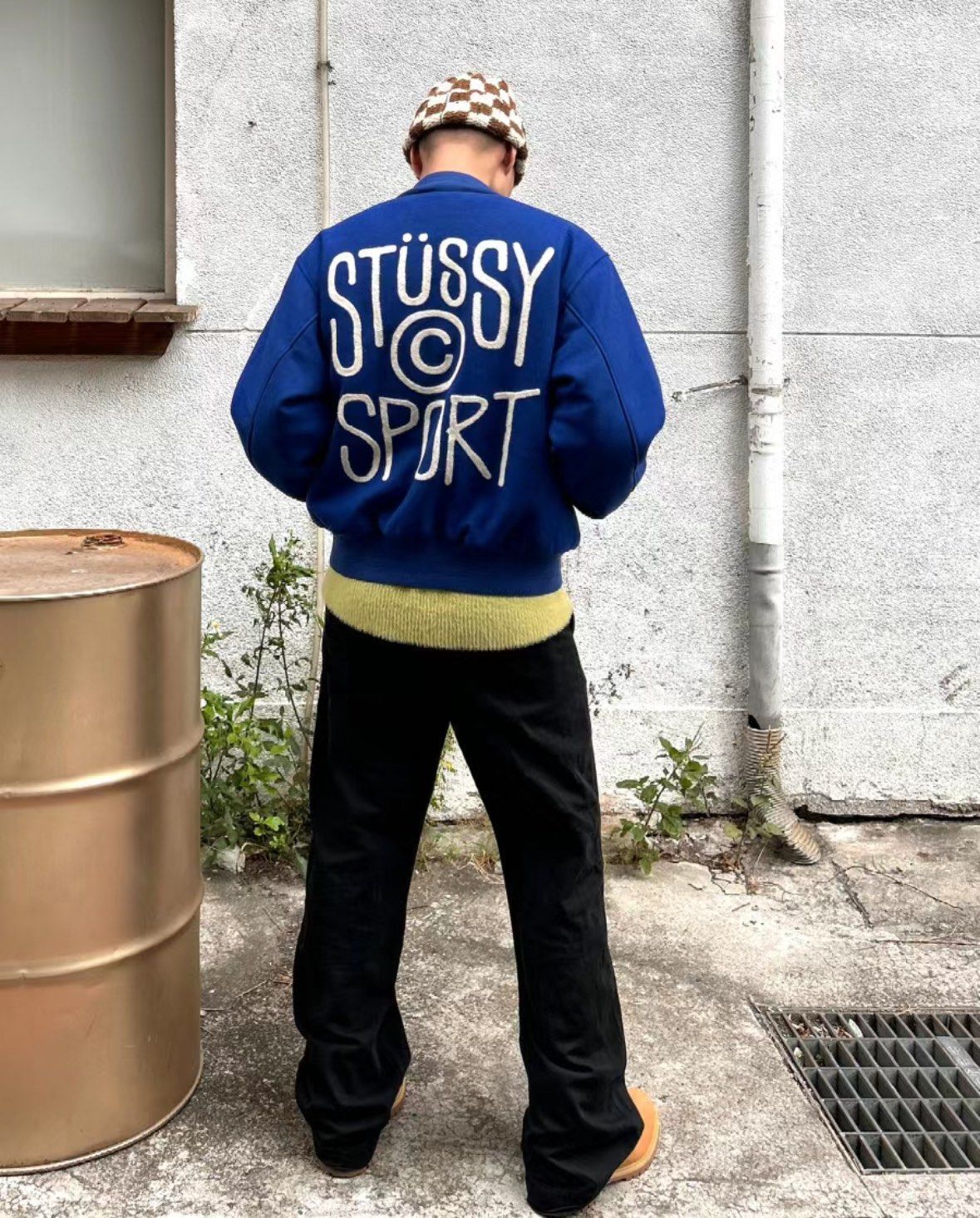 ST?SSY風 フロッキーロゴ ベースボールジャケット [本日特価|新品未使用品]｜詳細画像