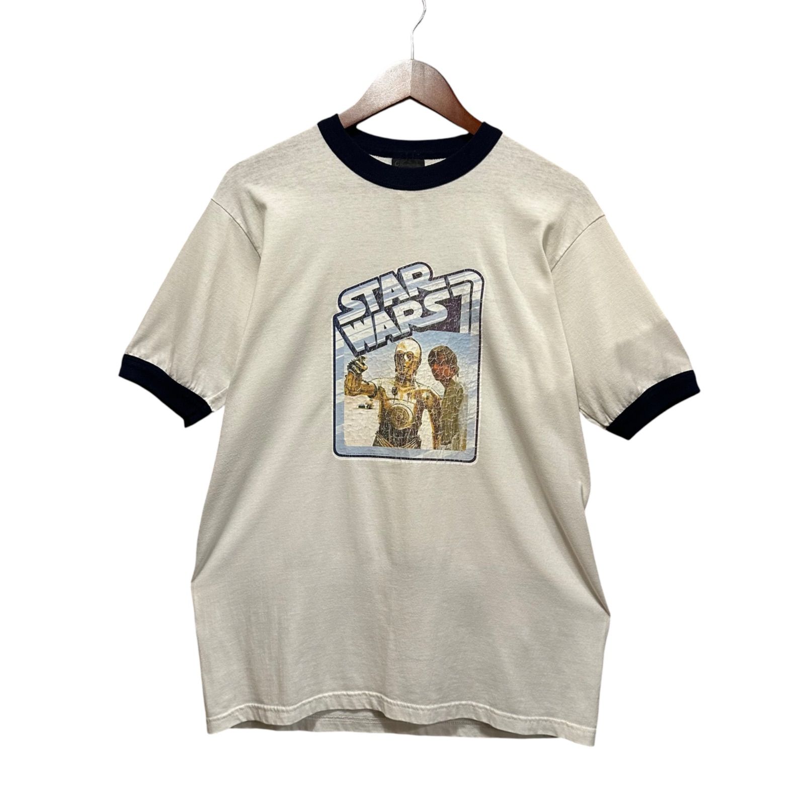 Star Wars リンガーTシャツ Lサイズ changesボディ 90s STAR WARS Promotion C-3PO Luke Skywalker ringer tee ビンテージ
