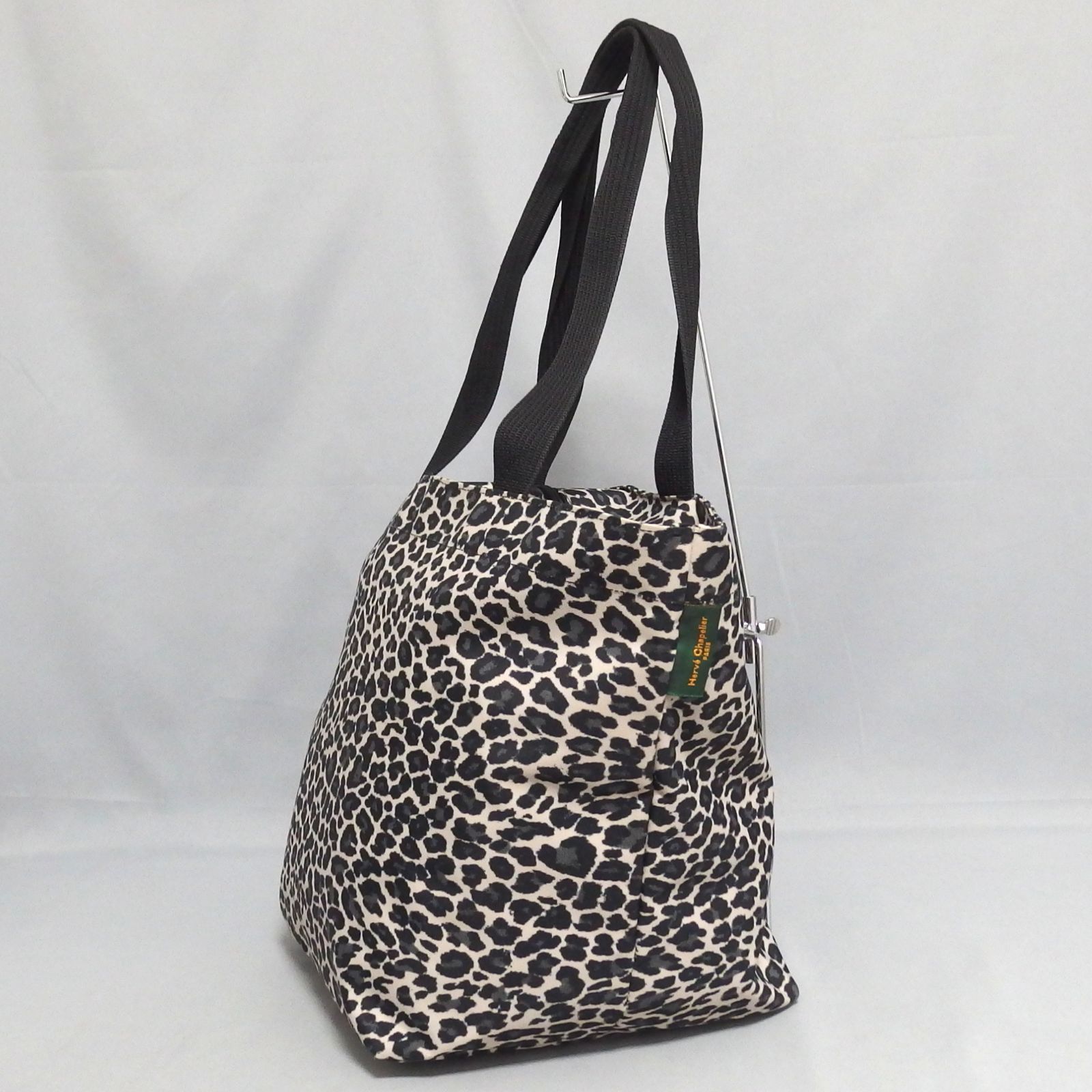 美品☆Herve Chapelier 925F ナイロン 舟型 ショルダー L ヒョウ柄