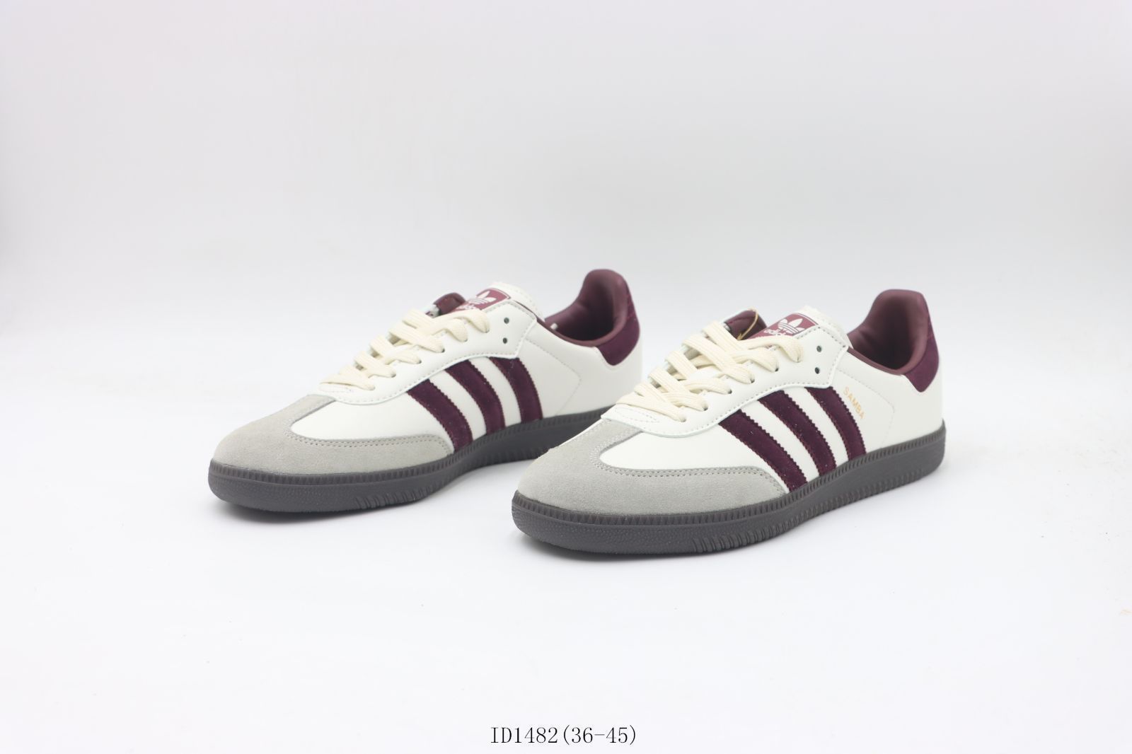 【今日特価】アディダス Adidas スリーストライプ ローカットスニーカー 白酒紅 White Wine Red ID1482