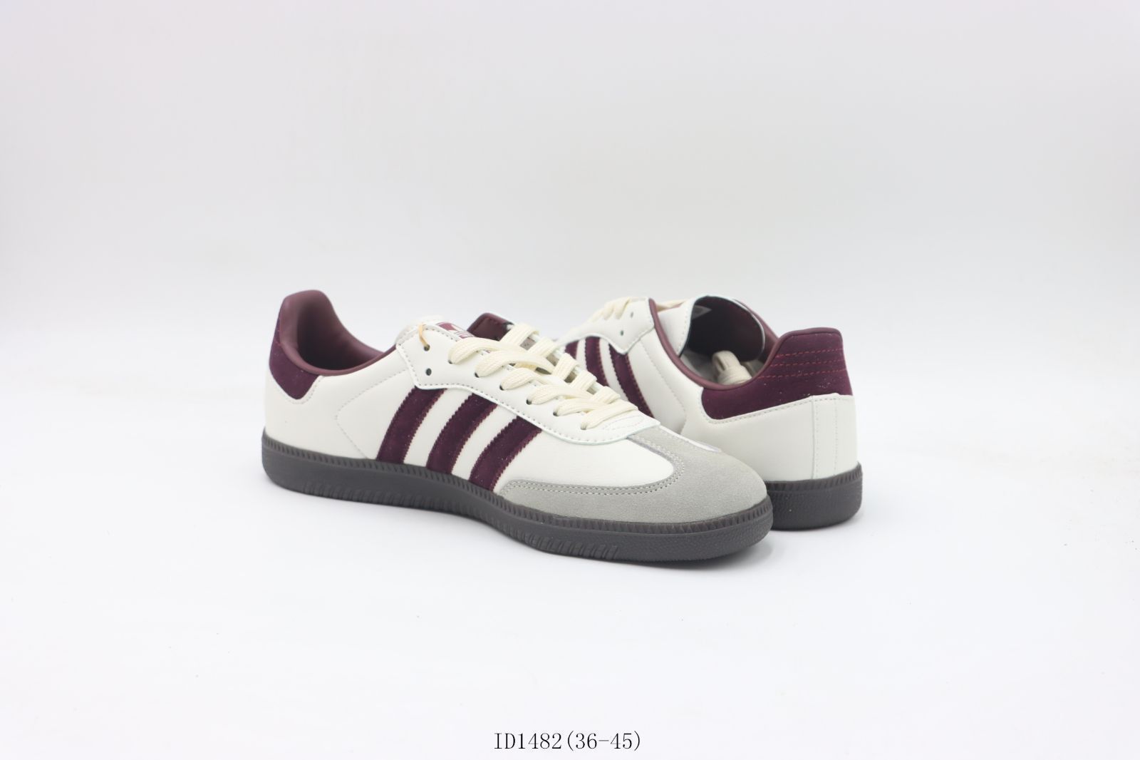 【今日特価】アディダス Adidas スリーストライプ ローカットスニーカー 白酒紅 White Wine Red ID1482
