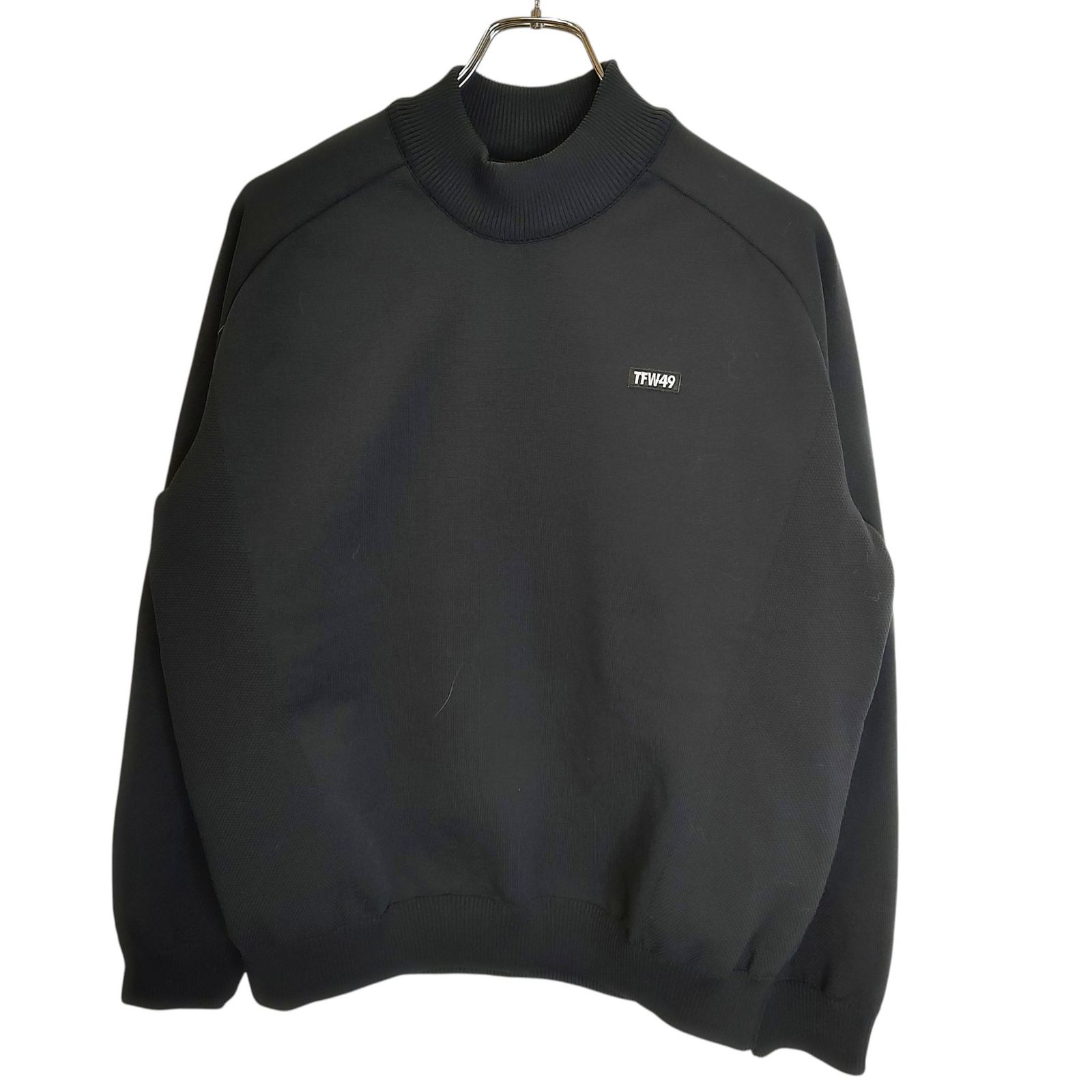 TFW49 ラウンドネック ニット　ブラック　M ゴルフ　セーター TFW49 ティーエフダブリュー ゴルフ 22AW MOCK NECK KNIT モックネック