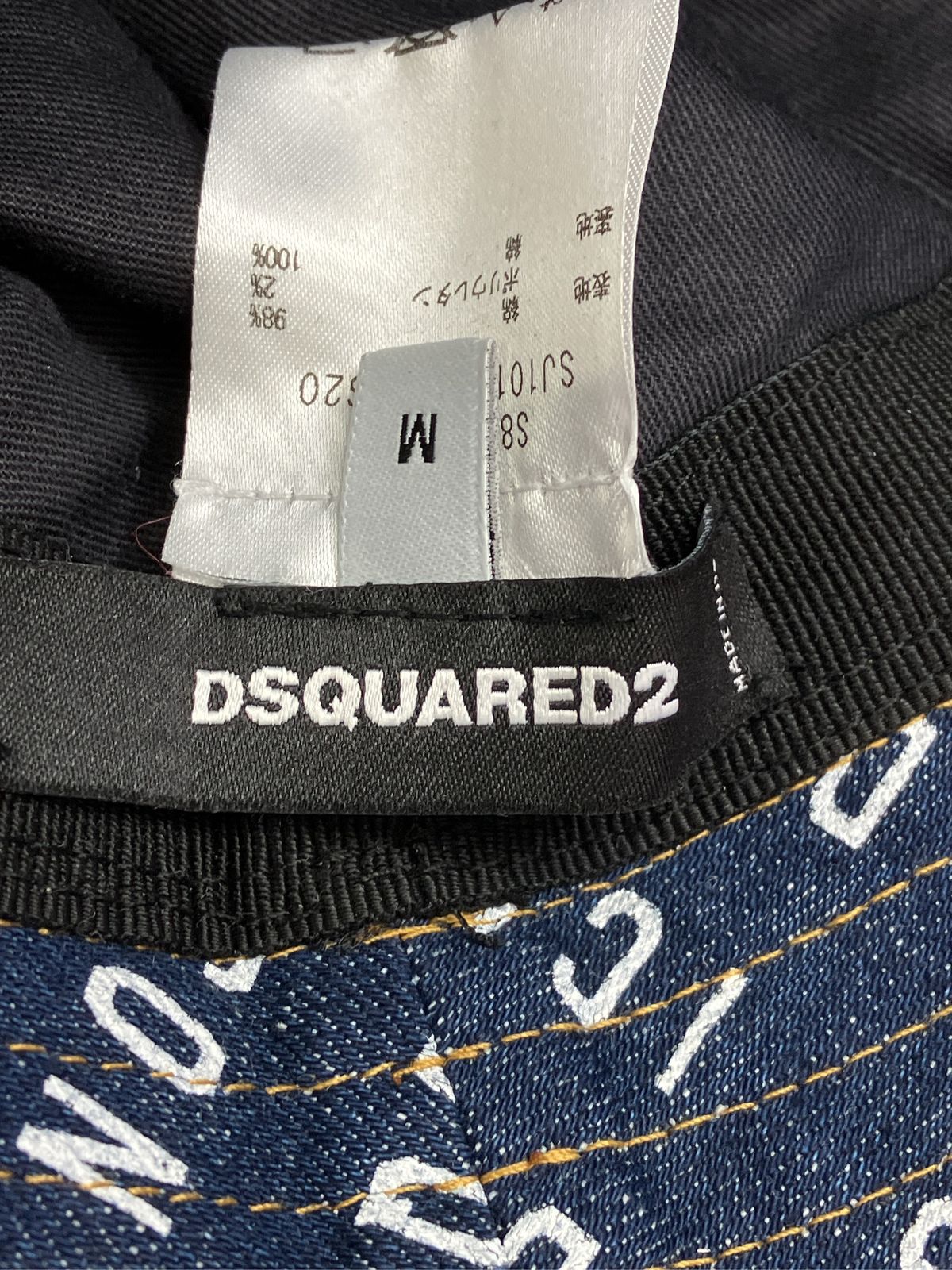 DSQUARED2 ディースクエアード バケットハット M ネイビー メンズ