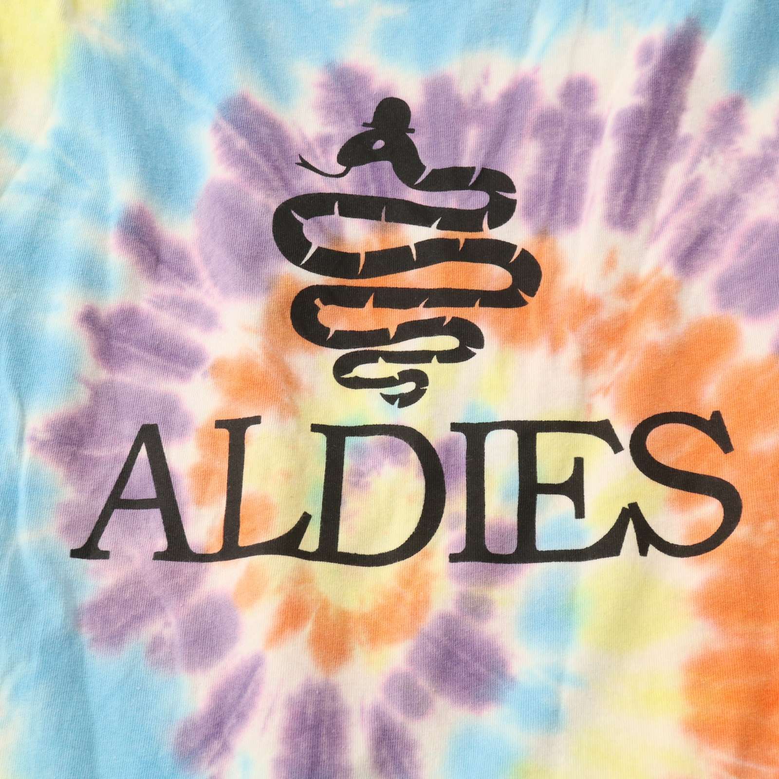 ALDIES アールディーズ 春夏☆ 半袖 タイダイ ビッグ ロゴプリント T