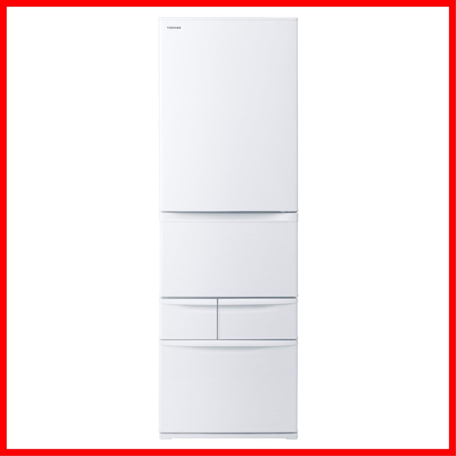 【特価商品】幅60.0㎝ 411L 右開き 冷蔵庫 GR-Y41GH(WU) マットホワイト 野菜室がまんなか 大容量 片開きタイプ TOSHIBA(東芝) 5ドア 自動製氷 Ag+低温触媒 除菌 脱臭