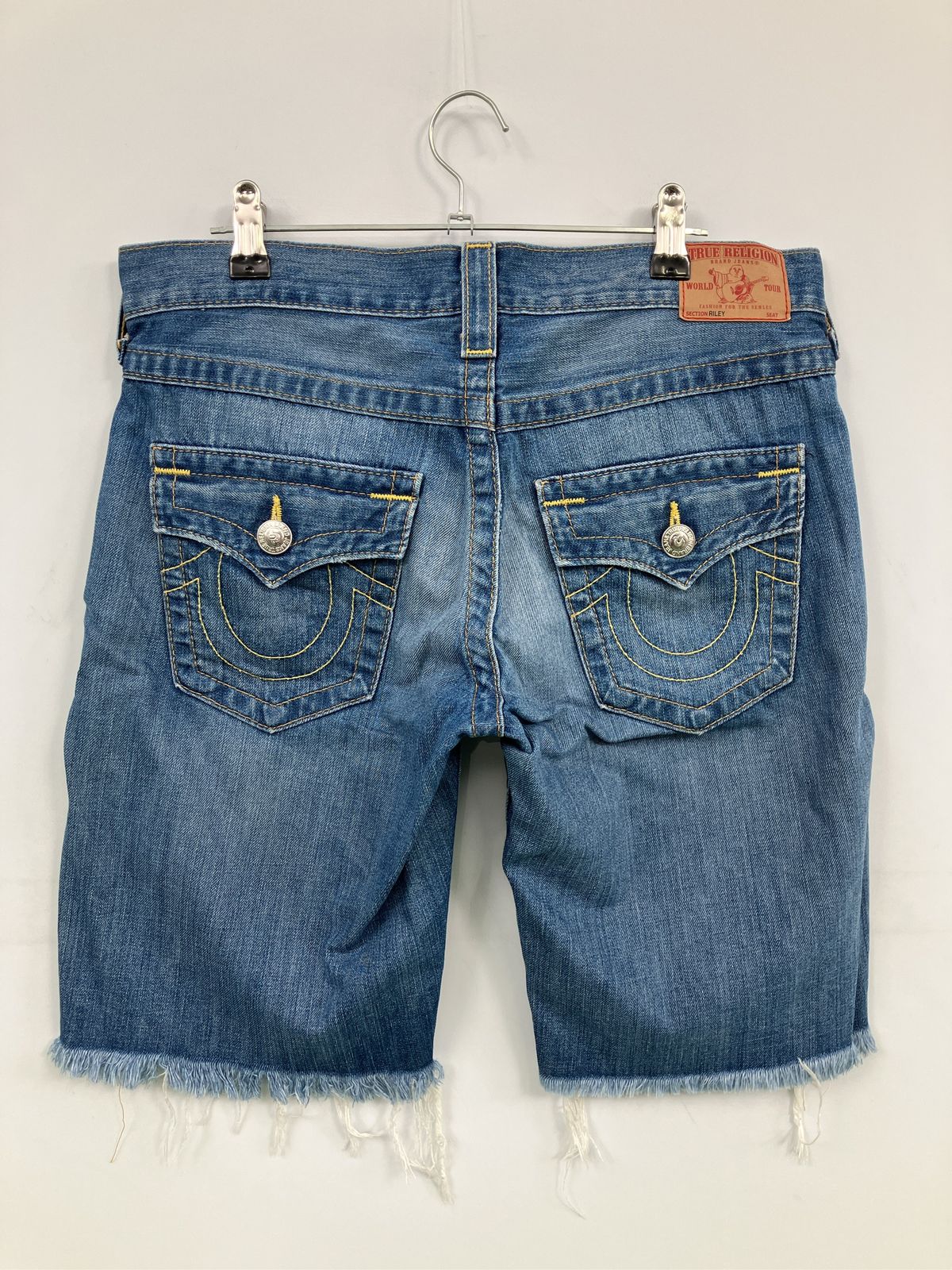 True Religion ダークブルー ショートパンツ True Religion トゥルーレリジョン デニムパンツ 27 ブルー ショート