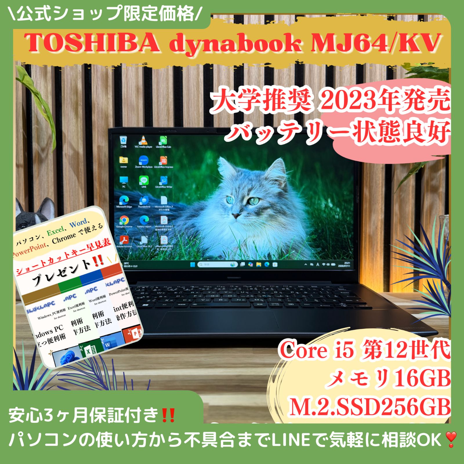 dynabook MJ64/KV 第12世代i5 16GB/256GB FHD - メルカリ