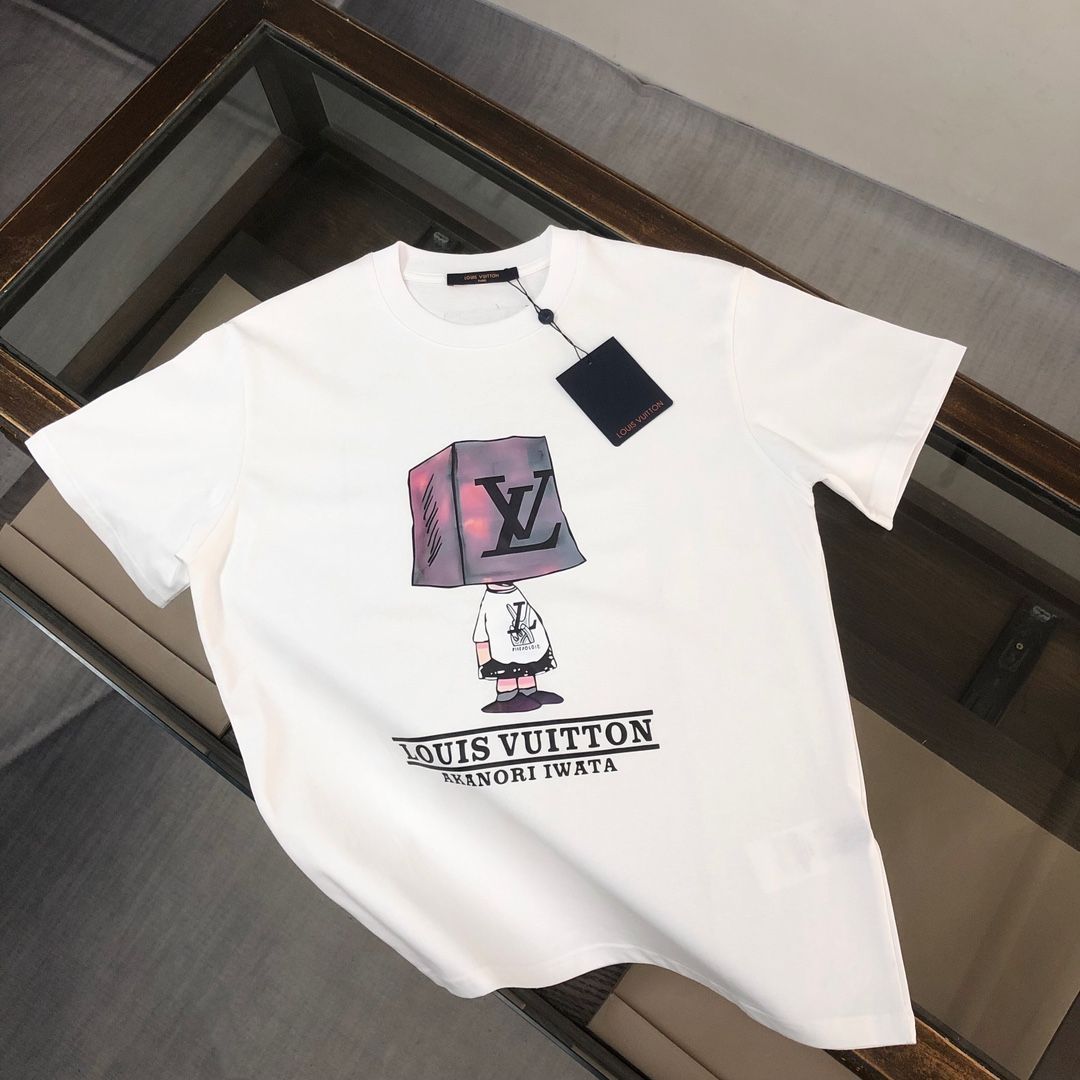 【本日限定特価】Louis Vuitton クルーネックTシャツ - 高品質コットンで快適な着心地 [本日特価|新品未使用品]