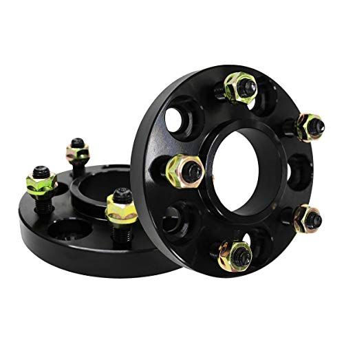 ハブ付ワイドトレッドスペーサー 20mm PCD120 5H M14×P1.5 2枚セット (ブラック/黒)【HUBB41BA】★m