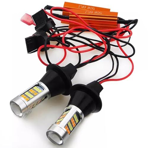 ウインカーポジションキット T20 T20ピンチ部違い LED ウインカー 車検対応 ハイフラ防止抵抗器付 (ホワイト/アンバー)★m