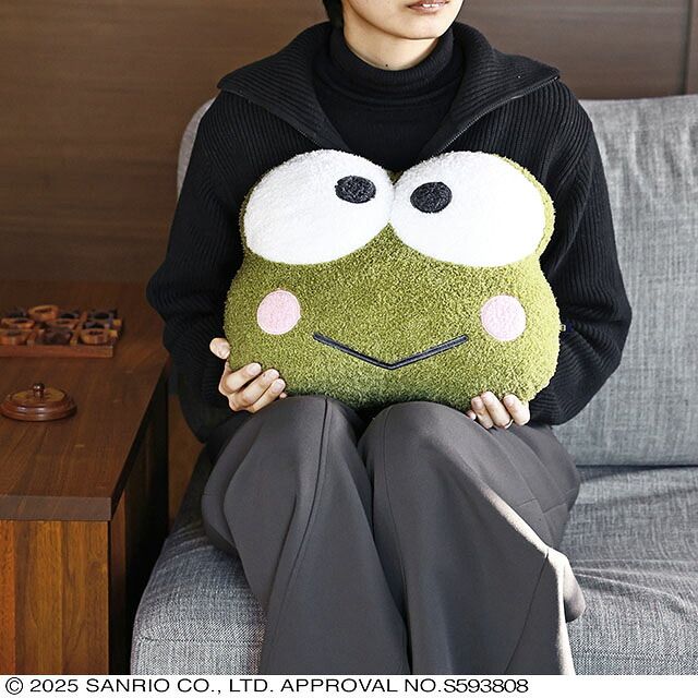 けろけろけろっぴ クッション もちもち ダイカットクッション