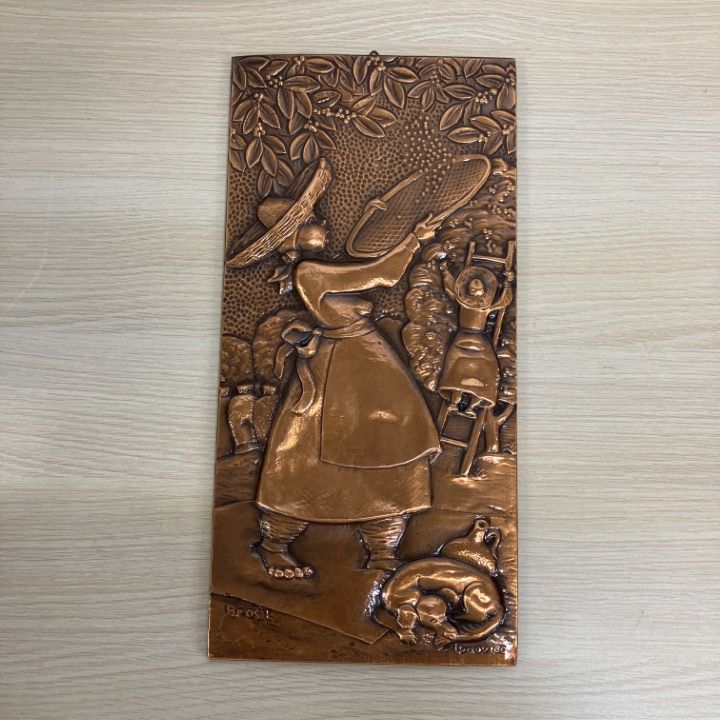 △01)【1点限り!】銅板レリーフ画/COBRE ARTESANAL COPPER ART WORK