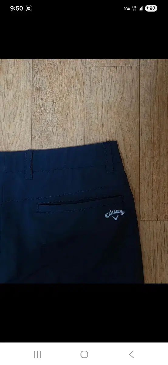 百貨店購入/ほぼ新品) Callaway キャロウェイ ゴルフ ハン夏用 薄い 接触冷感 ストレッチ ズボン 33インチ