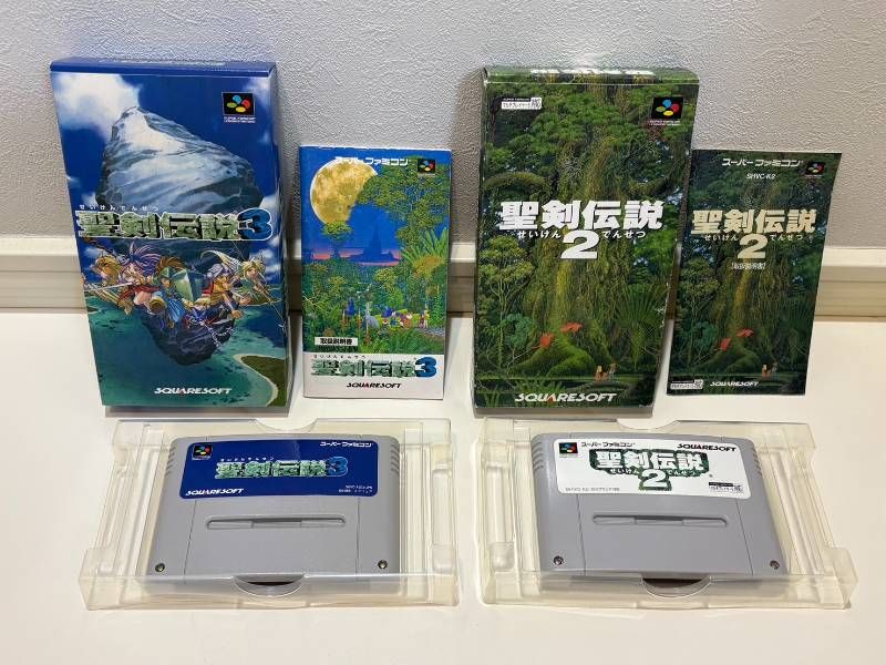 聖剣伝説2 聖剣伝説3 スーパーファミコン ソフト カセット 説明書 箱