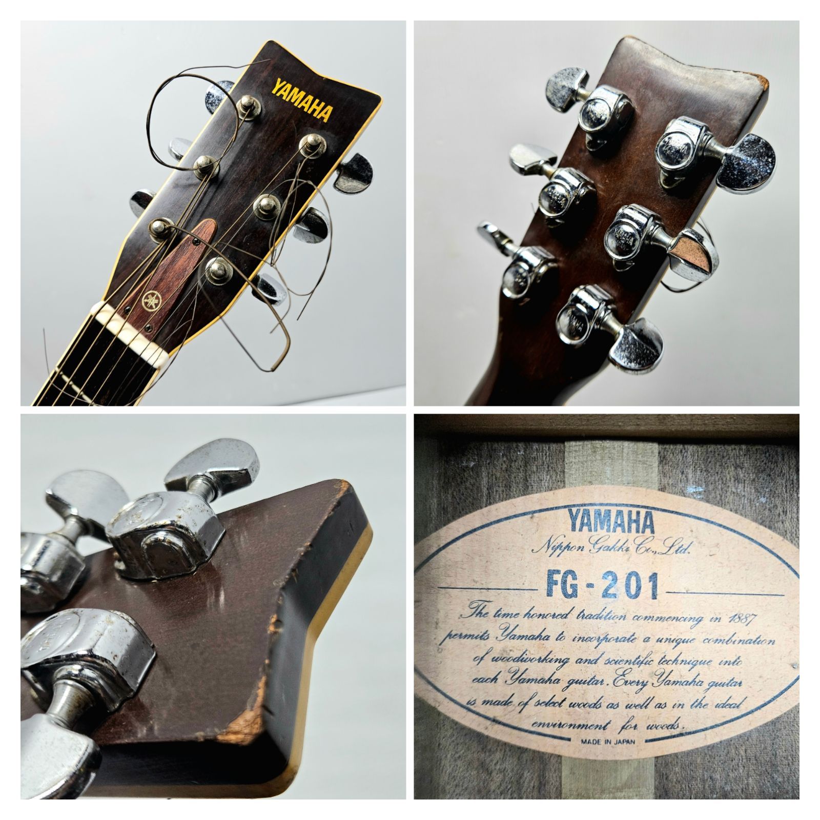 Yamaha FG-201 日本製 オレンジラベル　ビンテージ　美音 現状品】 YAMAHA FG-201 オレンジラベル 日本製 アコースティック