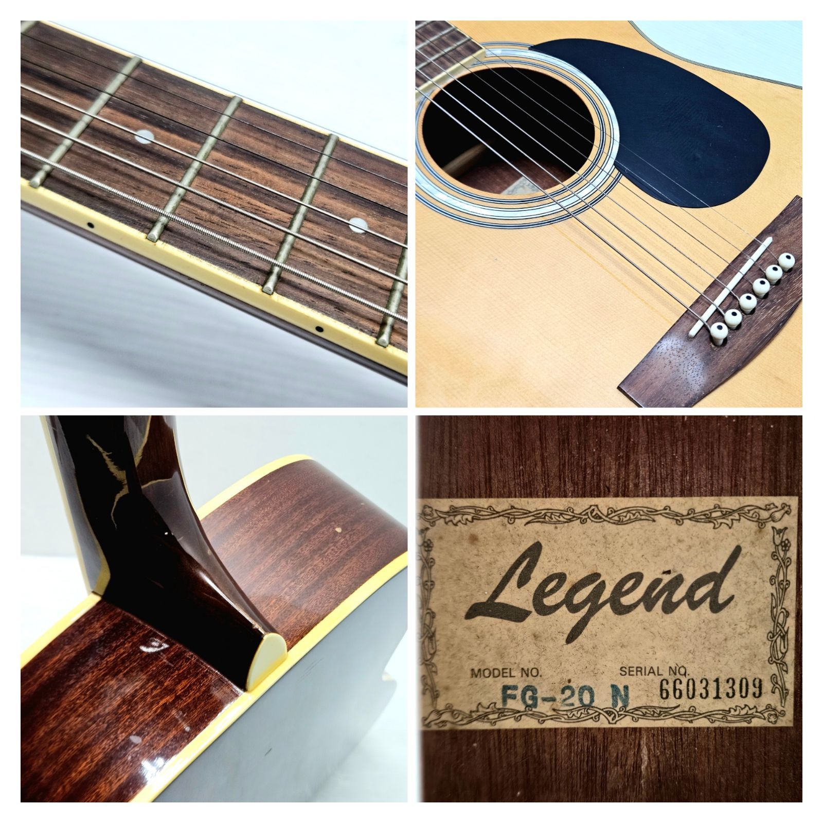 現状品】 Legend FG-20N アコースティックギター アコギ ナチュラル