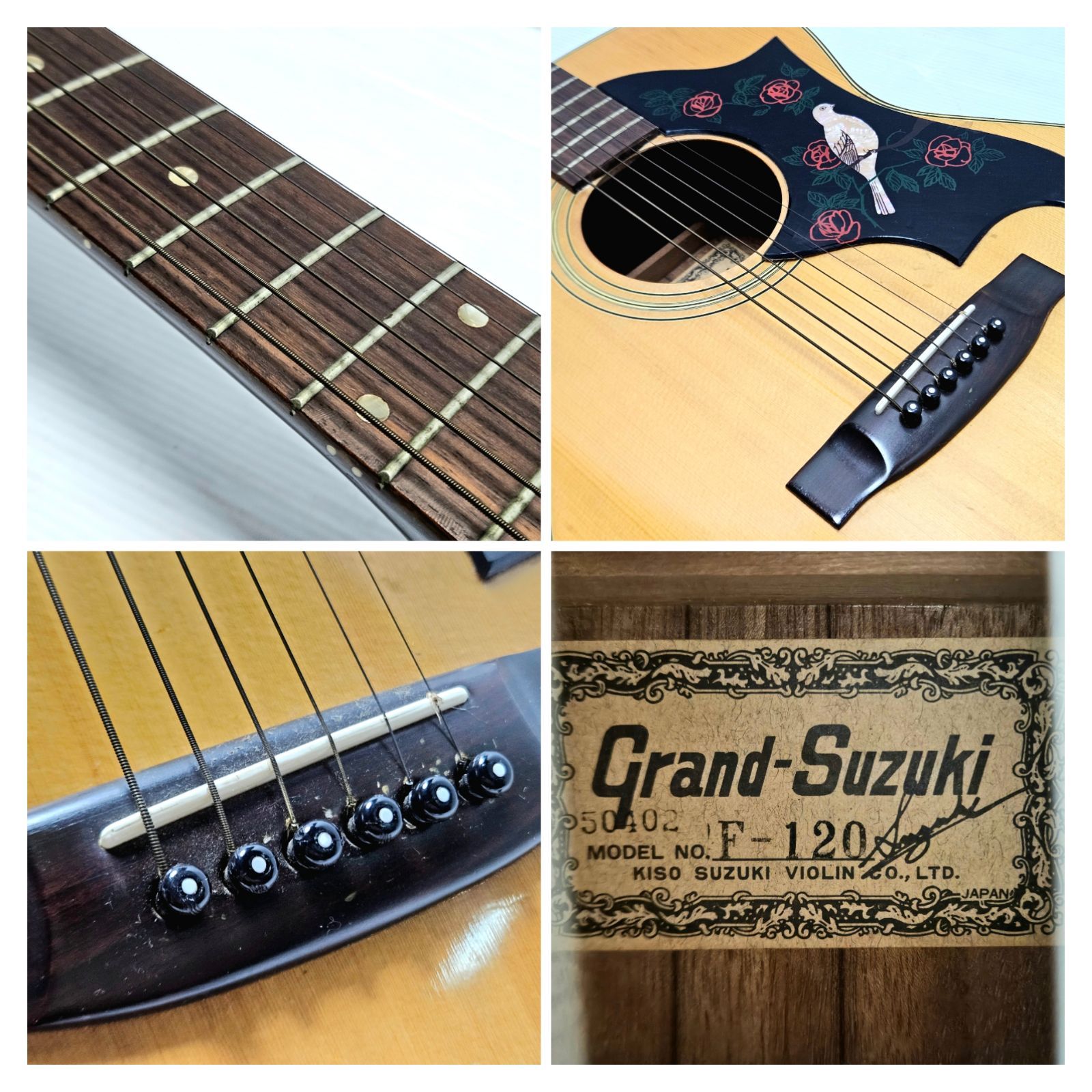 現状品】 Grand-Suzuki F-120 アコースティックギター 木曽鈴木 日本製