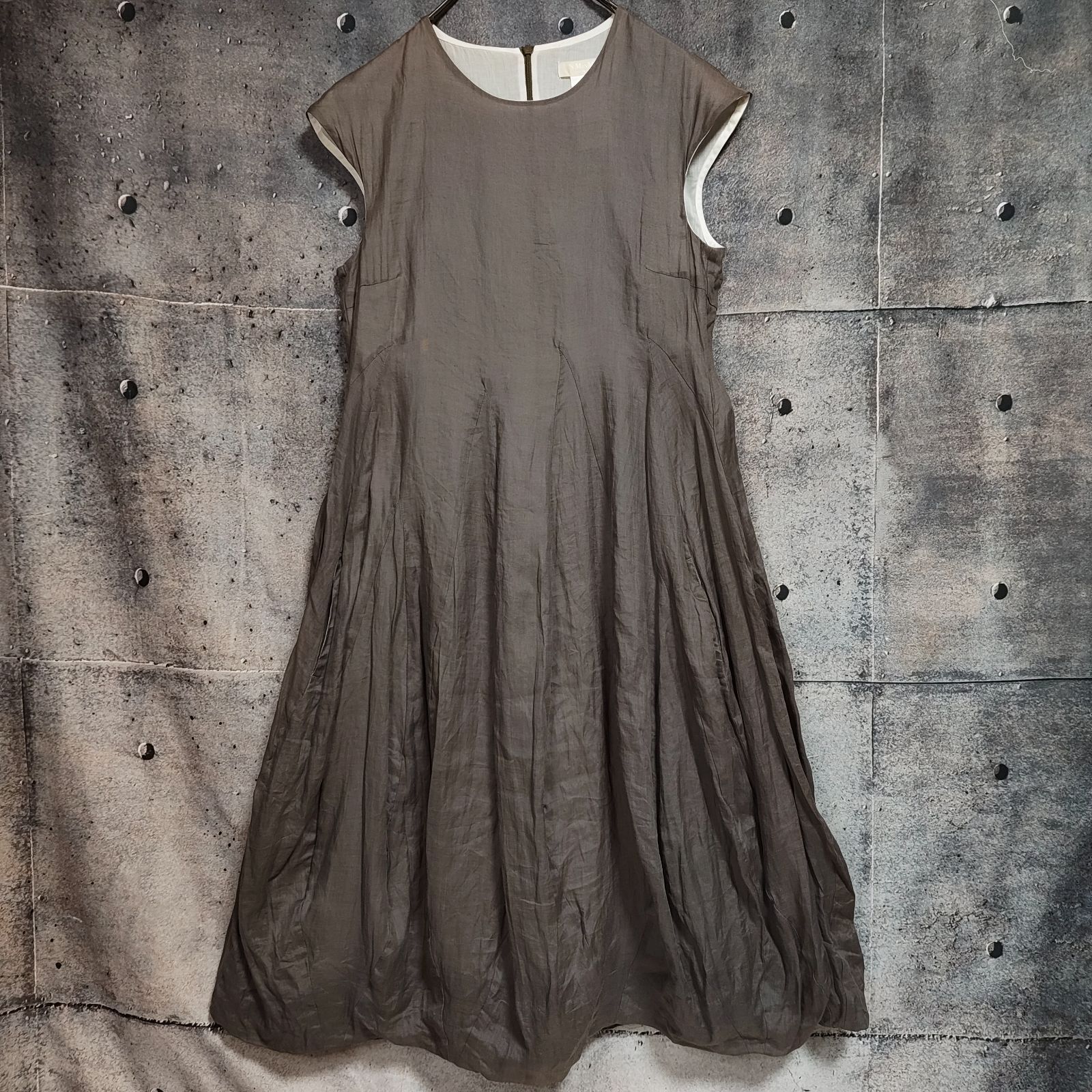 2012 'S Max Mara Archive ラミー ノースリーブ ワンピース ベージュ