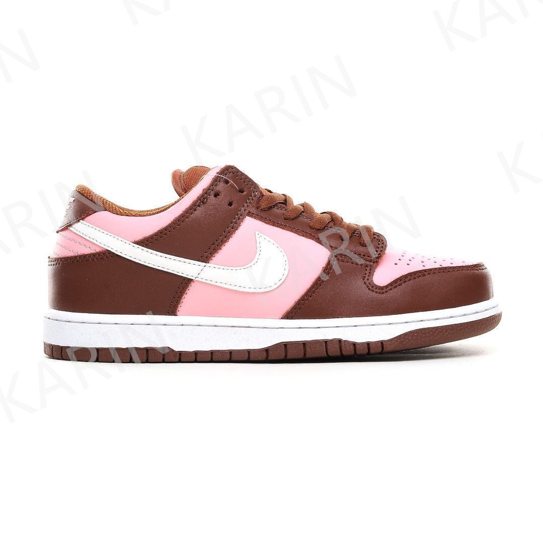 NIKE ナイキエスビー ステューシー ダンク ロー プロ チェリー ローカットスニーカー ピンク/ブラウン