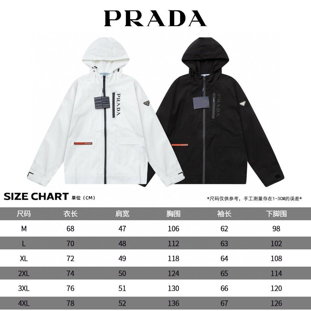 【本日限定特価】PRADA メンズ フーディー トライアングルロゴ ブラック/ホワイト M-4XL [本日特価|新品未使用品]