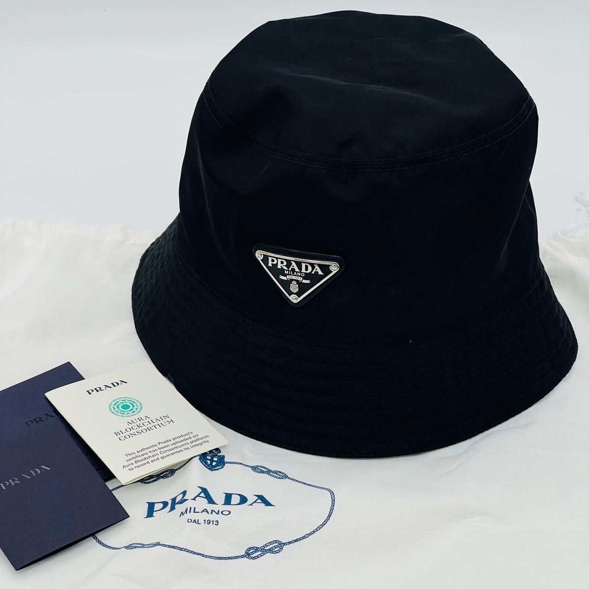 PRADA プラダ 1HC137 Re Nylon バケットハット ブラック ナイロン