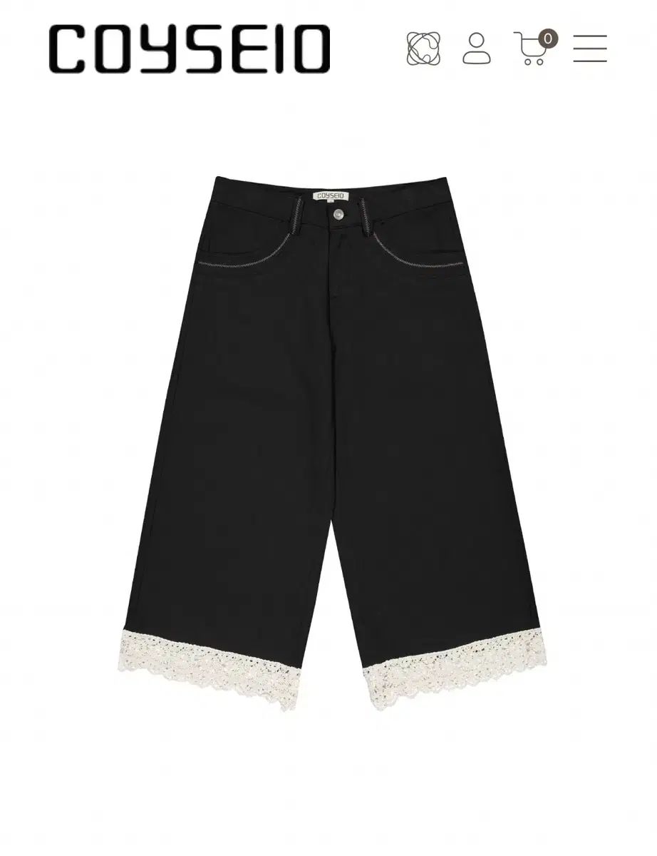 イッセイミヤケ KNIT LACE PANTS BLACK