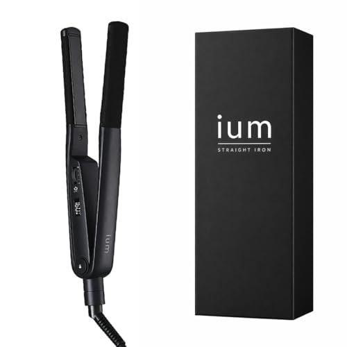 マンダム ium イウム | ヘアアイロン ヘアーアイロン メンズ ミニ コンパクト 15mm 自動電源オフ コテ ナノオイル セラミックコーティング ストレート パーマ カール 小さい 小さめ 小型 スリム 海外対応 持ち運び 傷まない ス d025c319