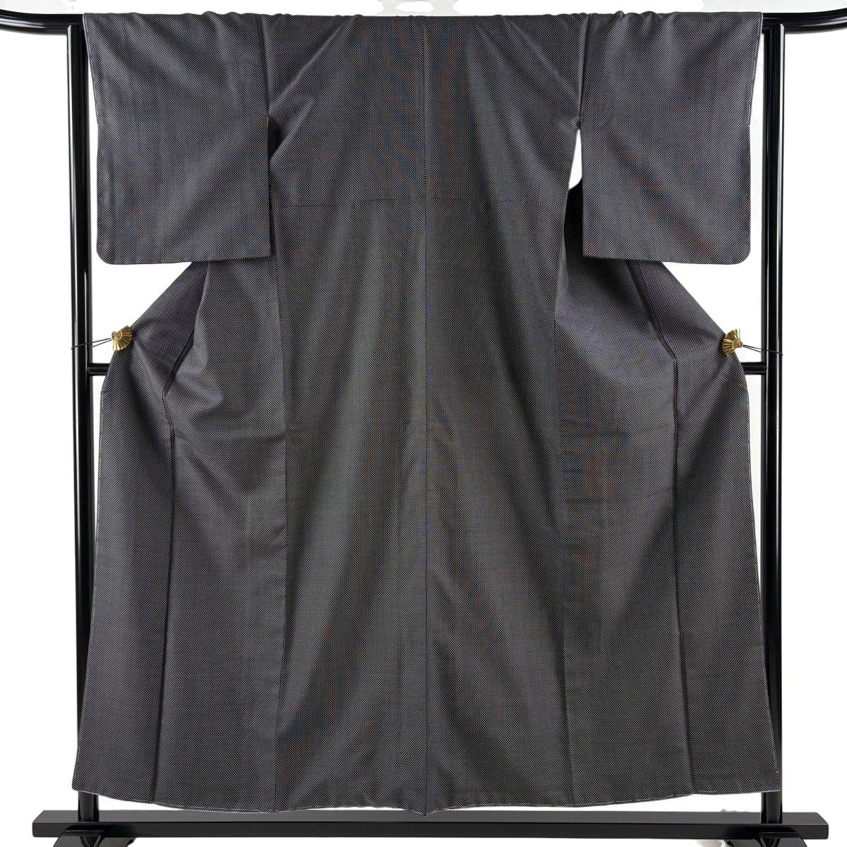 【美品】 紬 身丈155cm 裄丈64.5cm M 袷 幾何学 黒 正絹 秀品 【中古】 6,688円