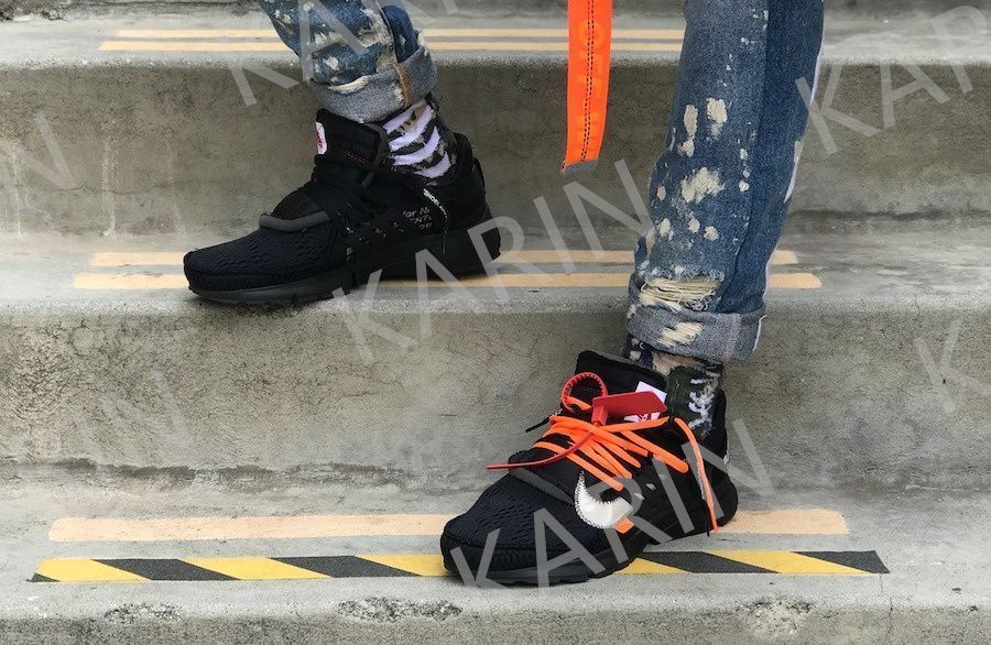 NIKE オフホワイト×ナイキ ザテン エアプレスト ローカットスニーカー