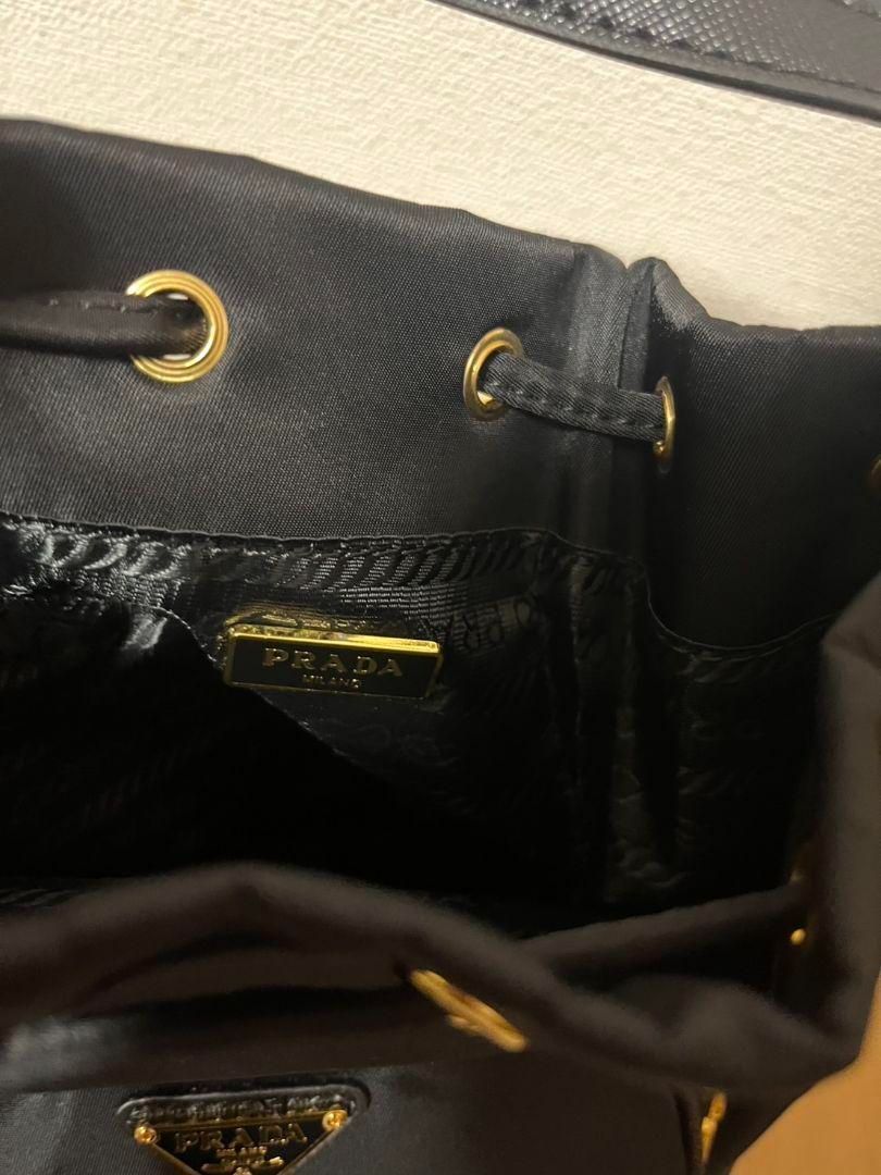 PRADA ブラック ナイロン ショルダーバッグ-WTO輸入2
