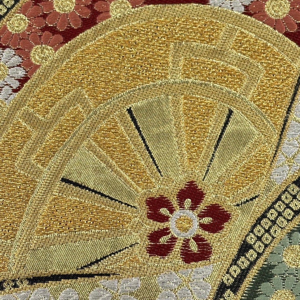 美品】 振袖 身丈161cm 裄丈67cm M 袷 袋帯フルセット 落款 菊 松