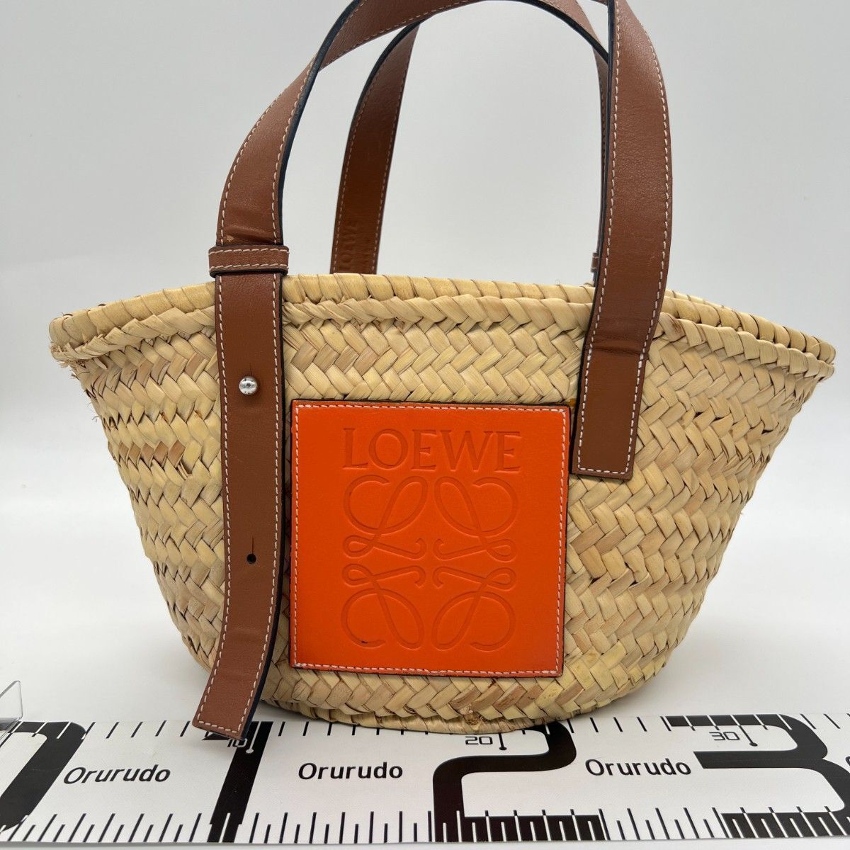 LOEWE ロエベ バスケットスモール ラフィア カゴバッグ ブラウン 