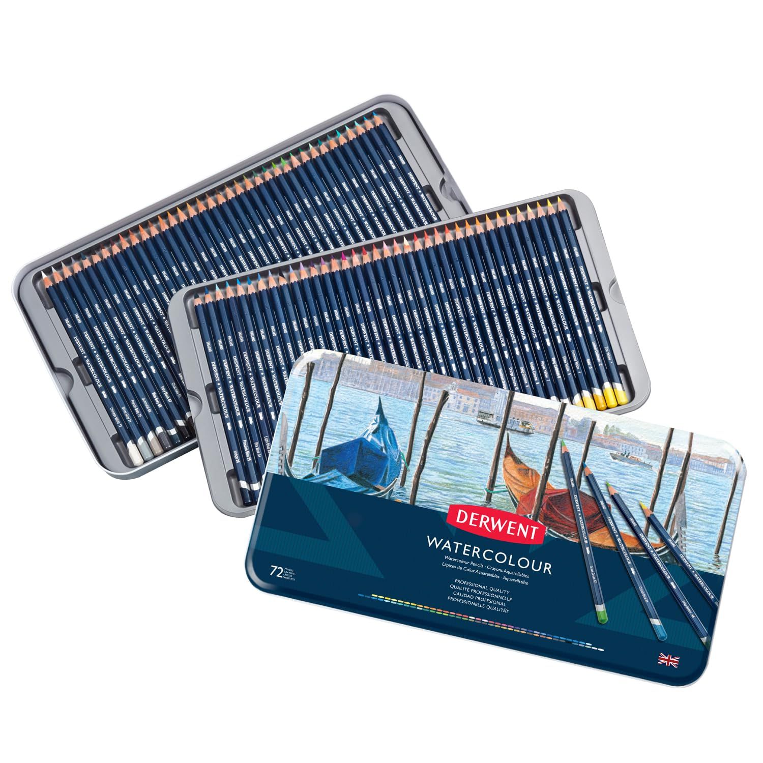 Derwent ダーウェント 水彩 色鉛筆 ウォーターカラーペンシル 72色セット 32889