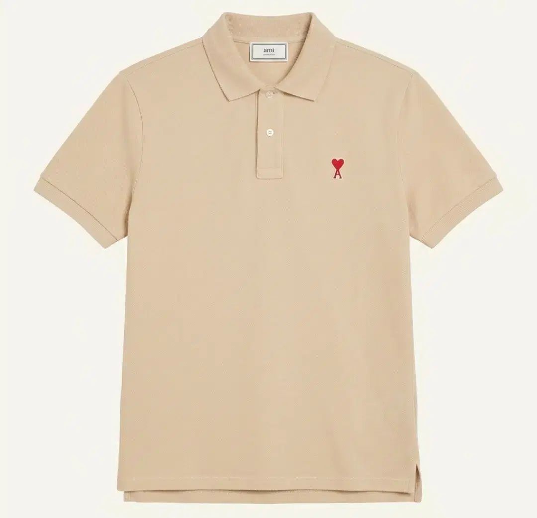 アミ 半袖 カラーTシャツ ベージュ