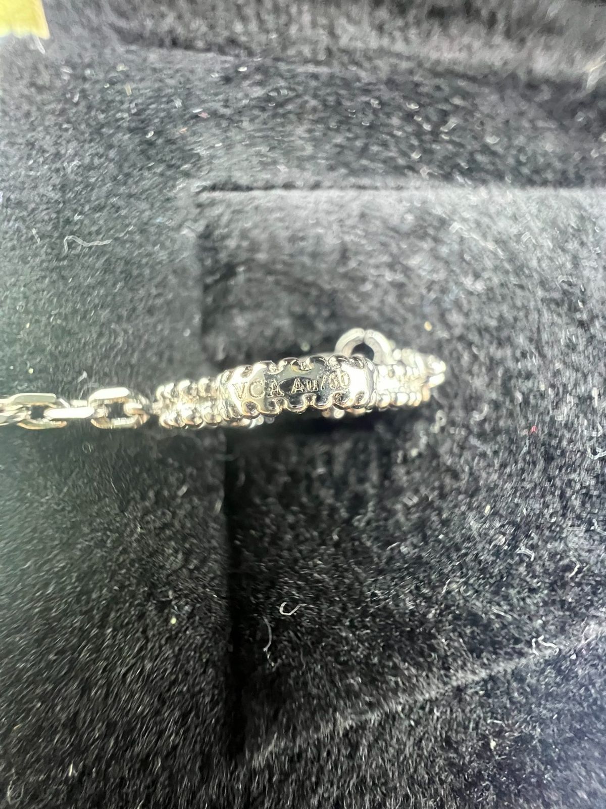 [Van Cleef & Arpels] ヴァン クリーフ＆アーペル 四つ葉のクローバー ブラック カルセドニー スペーサー ダイヤモンド ファイブフラワー ブレスレット パンダ ブレスレット｜本日限定特価｜新品未使用-WTO輸入1